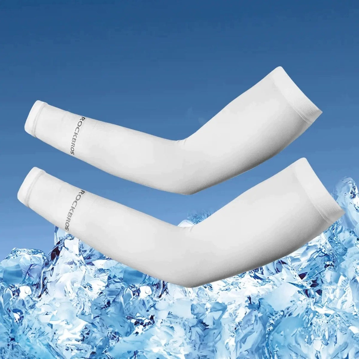 Cycling sleeves Rockbros XT9002W white (2 pcs. Rockbros Brand Rockbros