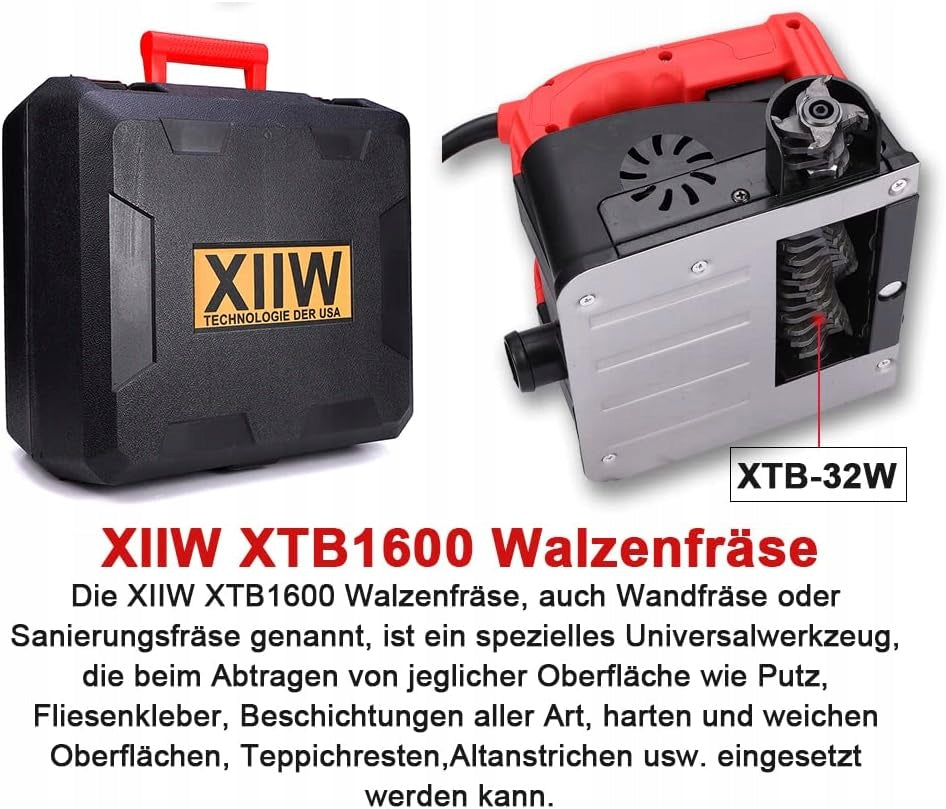 Cylindrical Milling Machine XIIW XTB1600 1600W Lamel Cutters for Plaster Adhesive Brand XIIW
