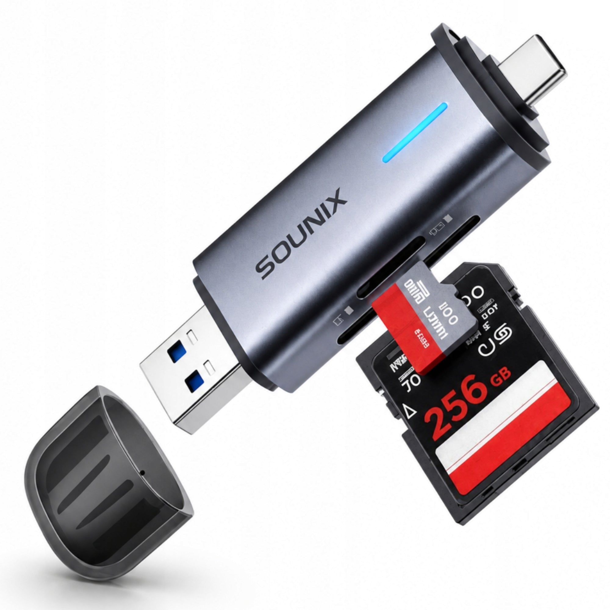 Czytnik Kart SD USB Adapter USB 3.0 USB-C Micro SD Microsd TF 5 Gb/s do 2TB