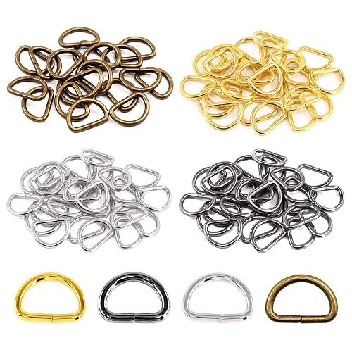 D METAL RINGS 120 PCS 20 MM BLACK SILVER GOLD BRONZE
