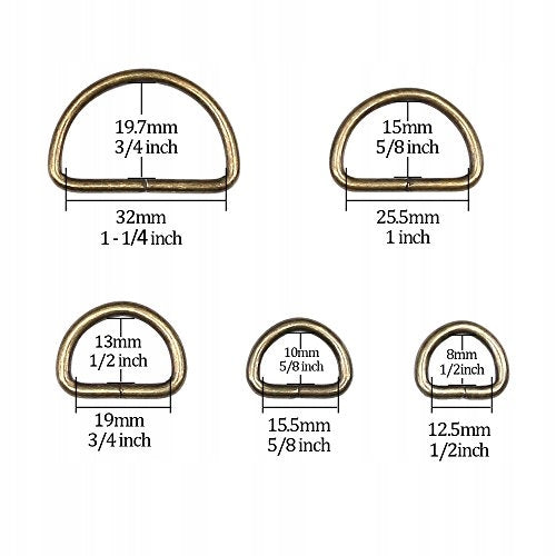D METAL RINGS FOR SEWING 50 PCS 5 SIZES DIY CRAFTS Manufacturer code Bez marki