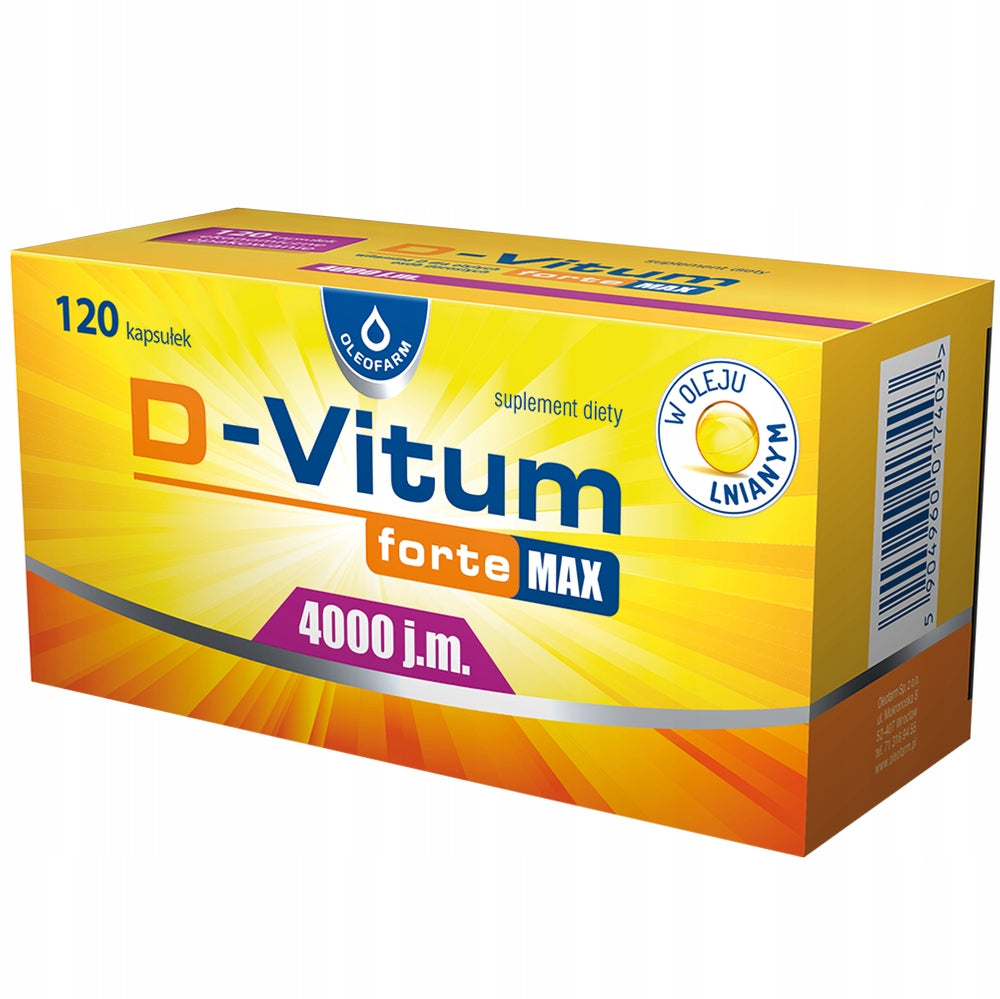 D-Vitum Forte Max 4000 IU,120 capsules Packaging status original