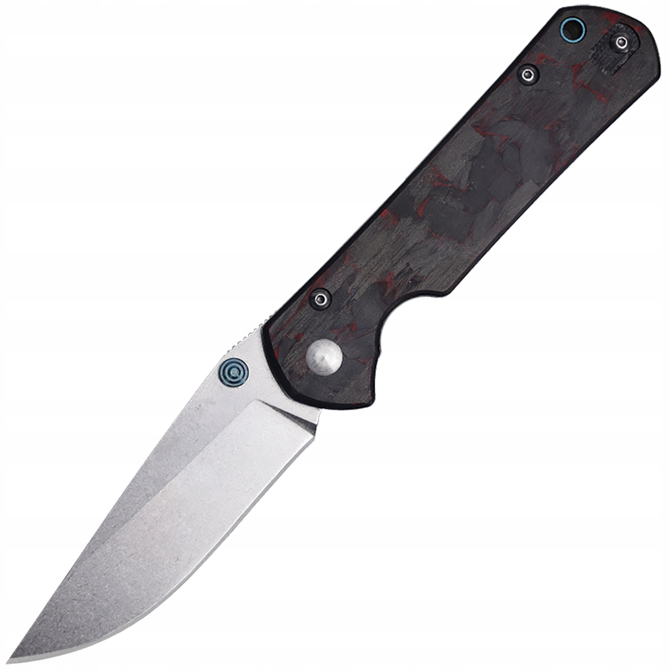 D2 Blade Carbon Fiber Handle Portable Camping Hiking Folding Knife Red