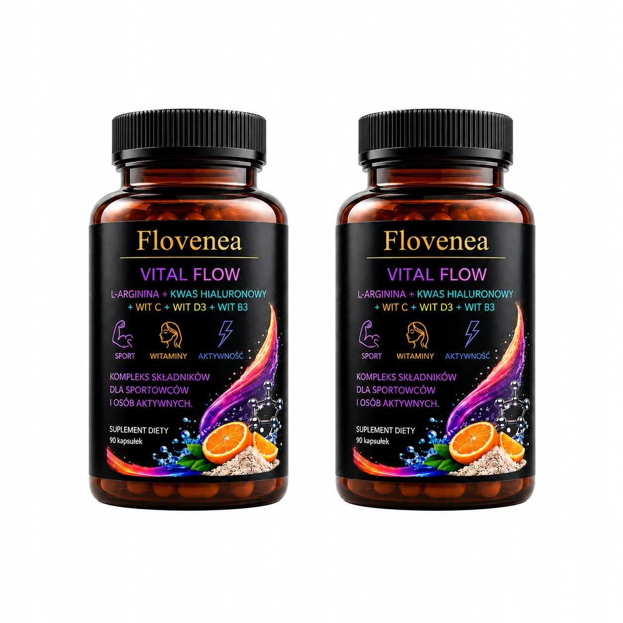 D3 4000 B3 HYALURONIC ACID C L-ARGININE SKIN JOINTS BONES Flovenea
