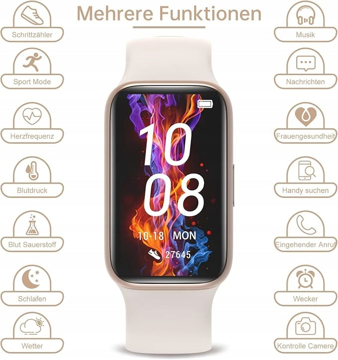 DA553 BingoFit Smartwatch Fitness 1,47” SpO2 Heart Rate Monitor Pedometer IP68 Kind smartwatch