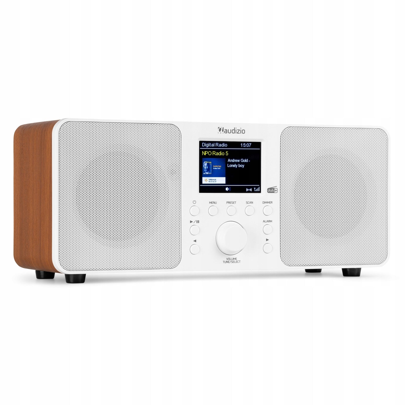 DAB+ radio FM tuner bluetooth white Audizio for kitchen living room bedroom office Brand Audizio