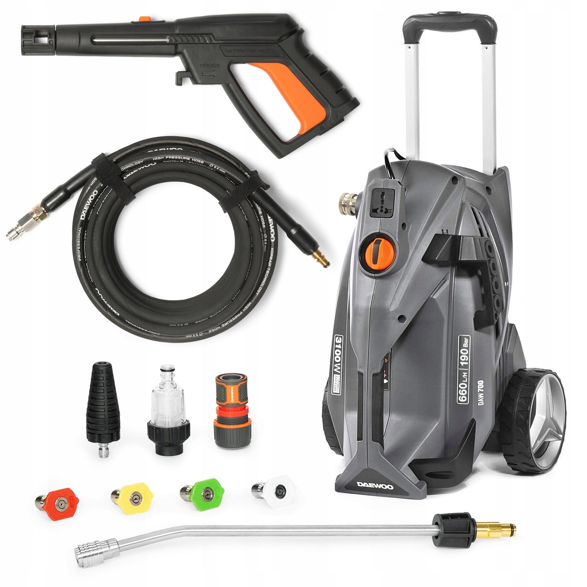 DAEWOO HIGH PRESSURE WASHER 3100 190bar 660l/h