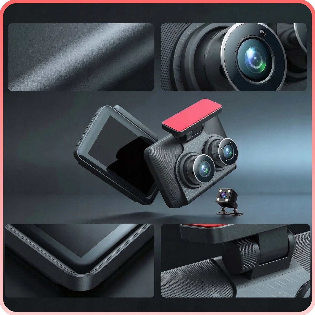 DASH CAM DRIVING VIDEO RECORDER REAR FRONT 3 CAMERAS FULL HD FHD Packaging status original