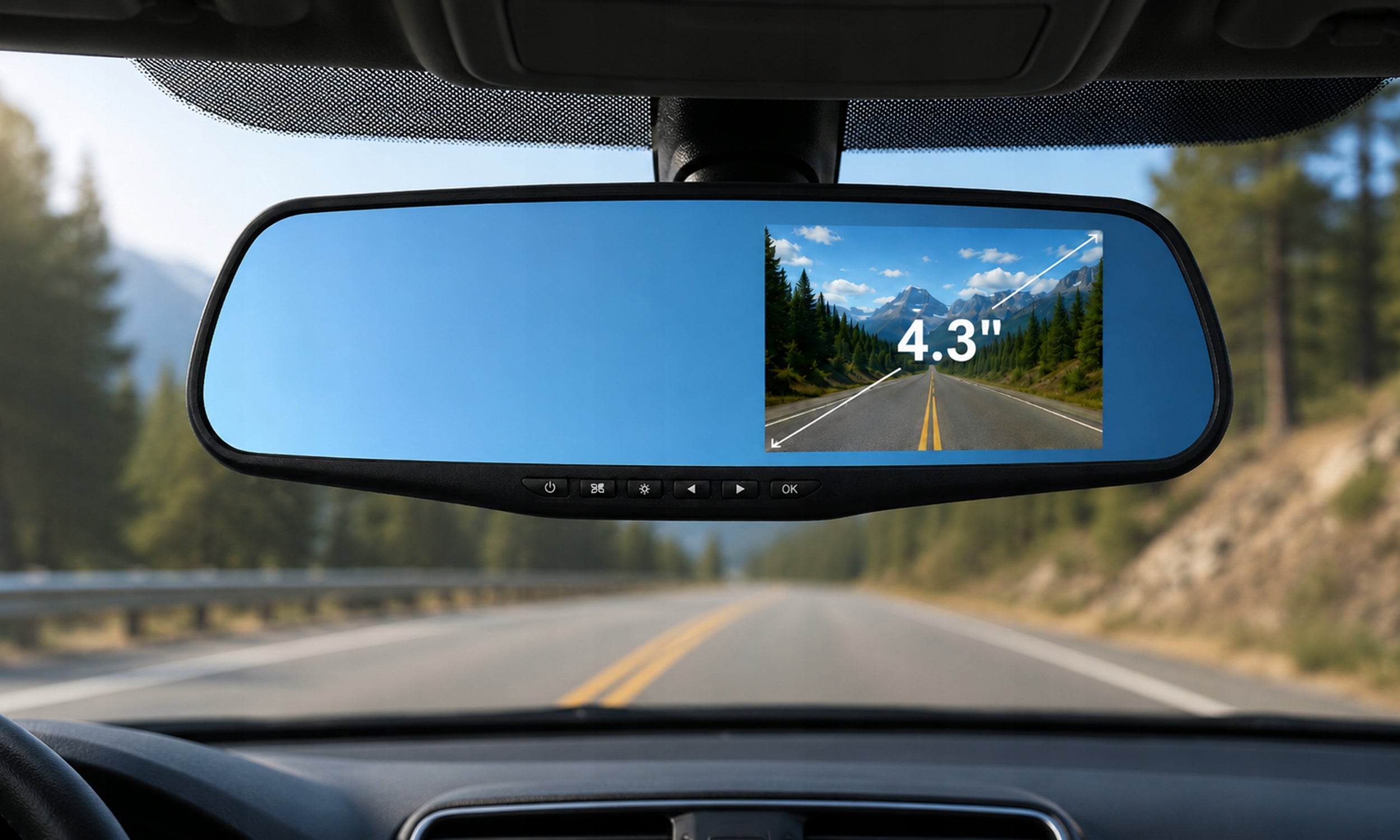 DASH CAM VIDEO RECORDER MIRROR RECORDER FRONT REAR FULL HD Packaging status original