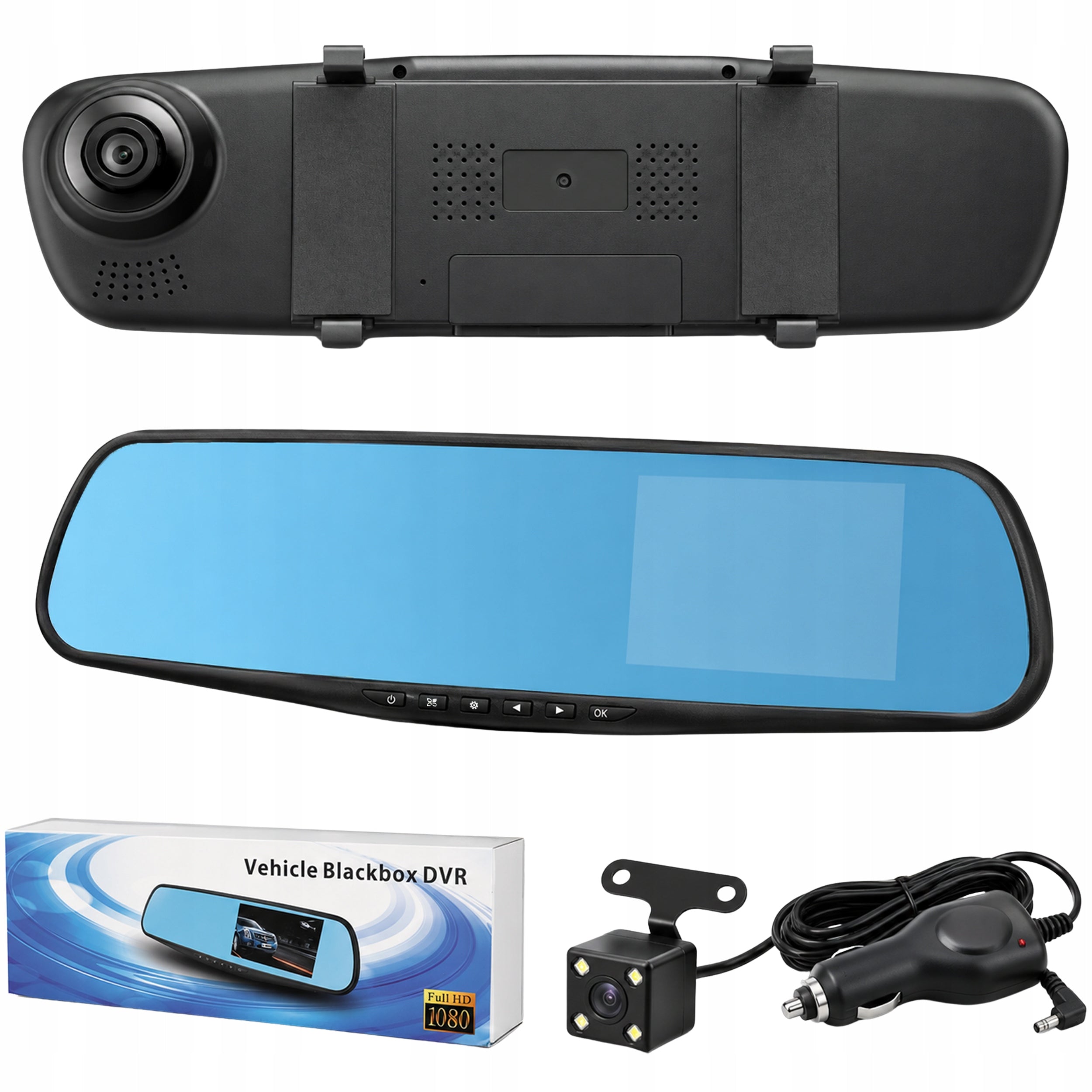 DASH CAM VIDEO RECORDER MIRROR RECORDER FRONT REAR FULL HD