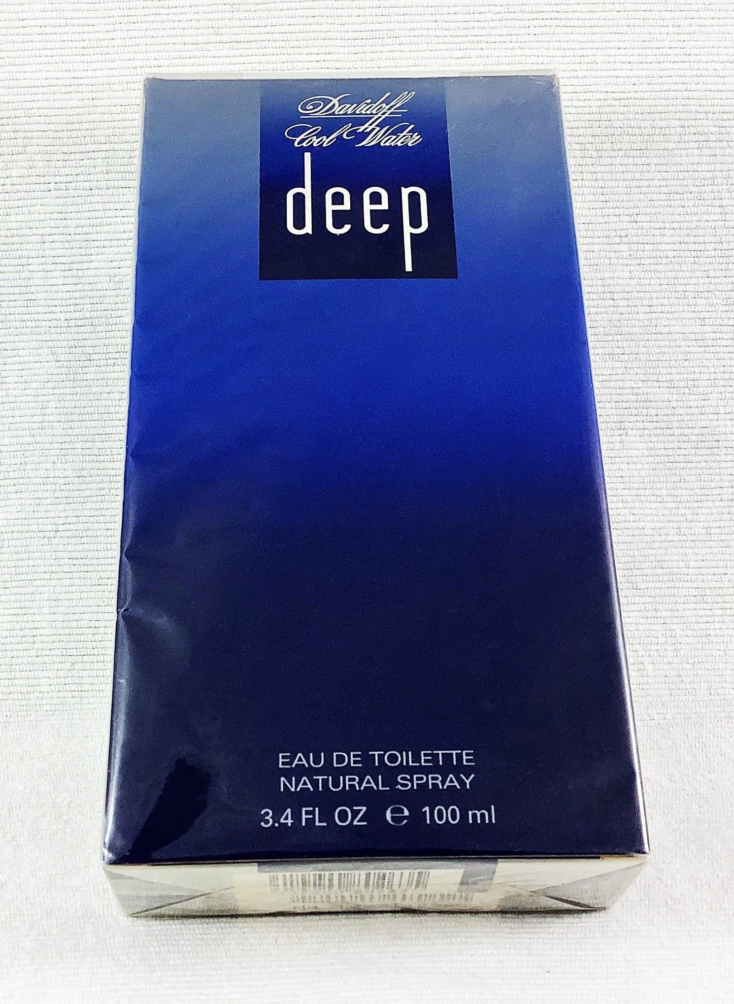 DAVIDOFF COOL WATER DEEP 100 ML EAU DE TOILETTE UNIQUE Packaging status original