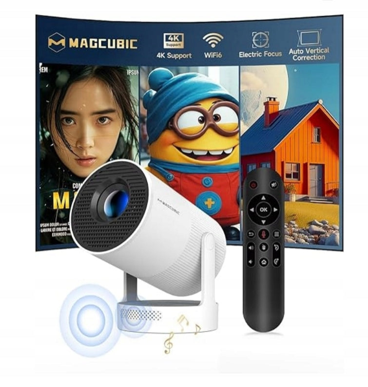 DB42 Mini Projektor Smart 4K WiFi 6 5G BT 5.0 | Full HD 1080P