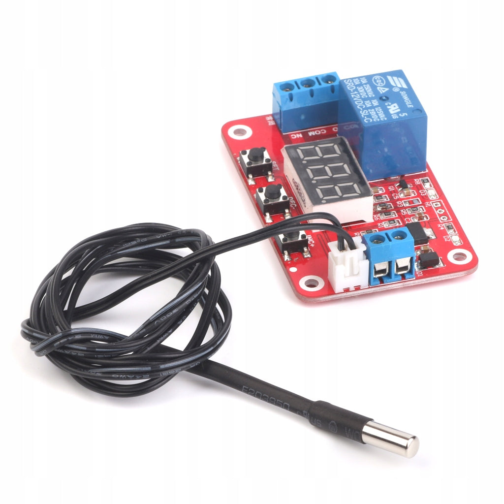 DC 12V Temperature Display Module Relay, SCM Control