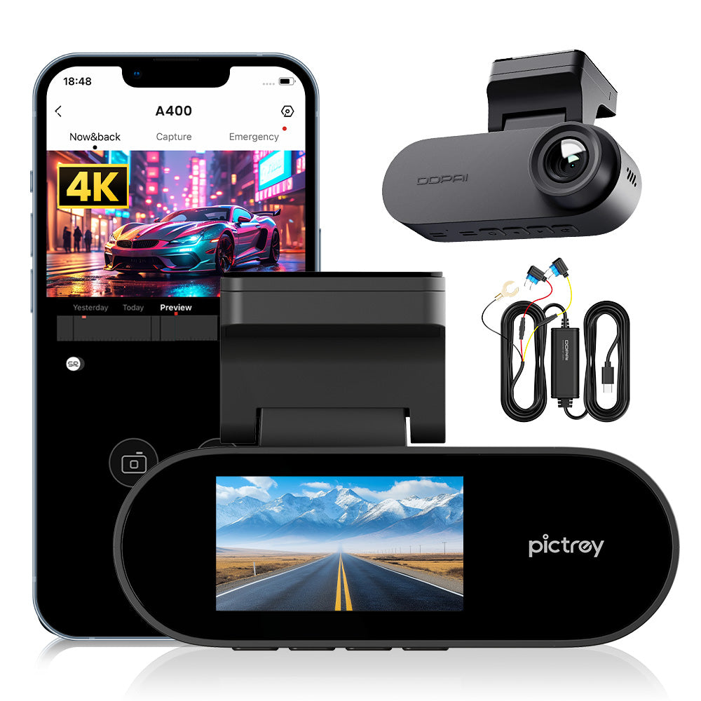 DDPAI Pictrey A400 CAR CAMERA 4K UHD+ HARDWIRE KIT VIDEO RECORDER