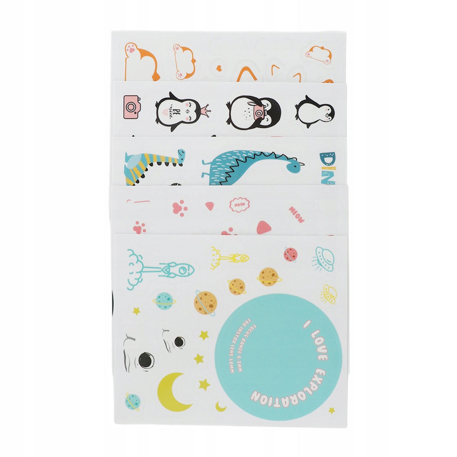 DECORATION CUTE CARTOON DIY STICKERS 5 DIFFERENT CJ Model 0465EVYP
