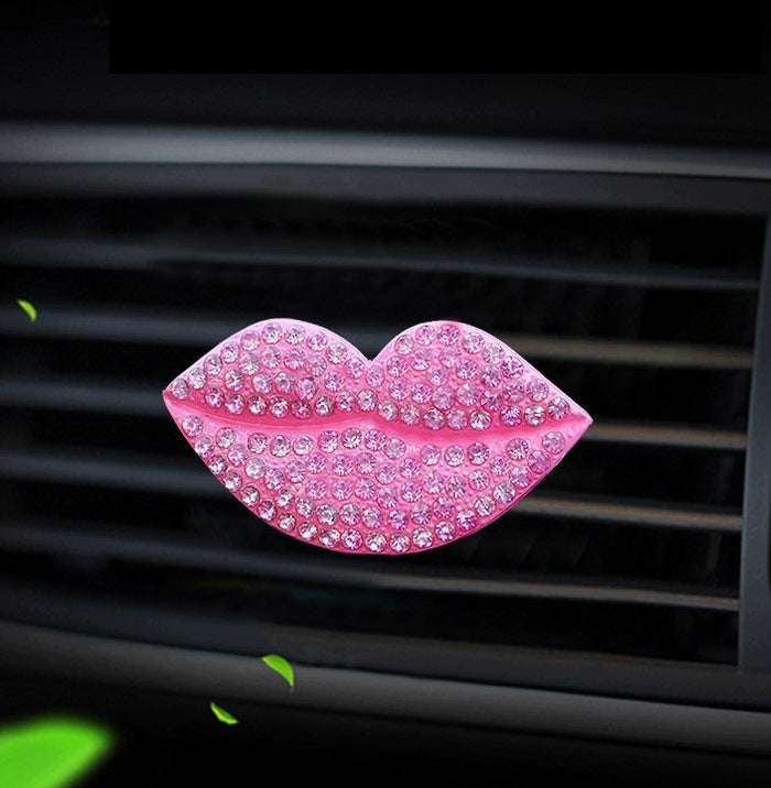DECORATION FRAGRANCE CARS DIAMOND LIPS pink GIFT Female Trinket Manufacturer no brand
