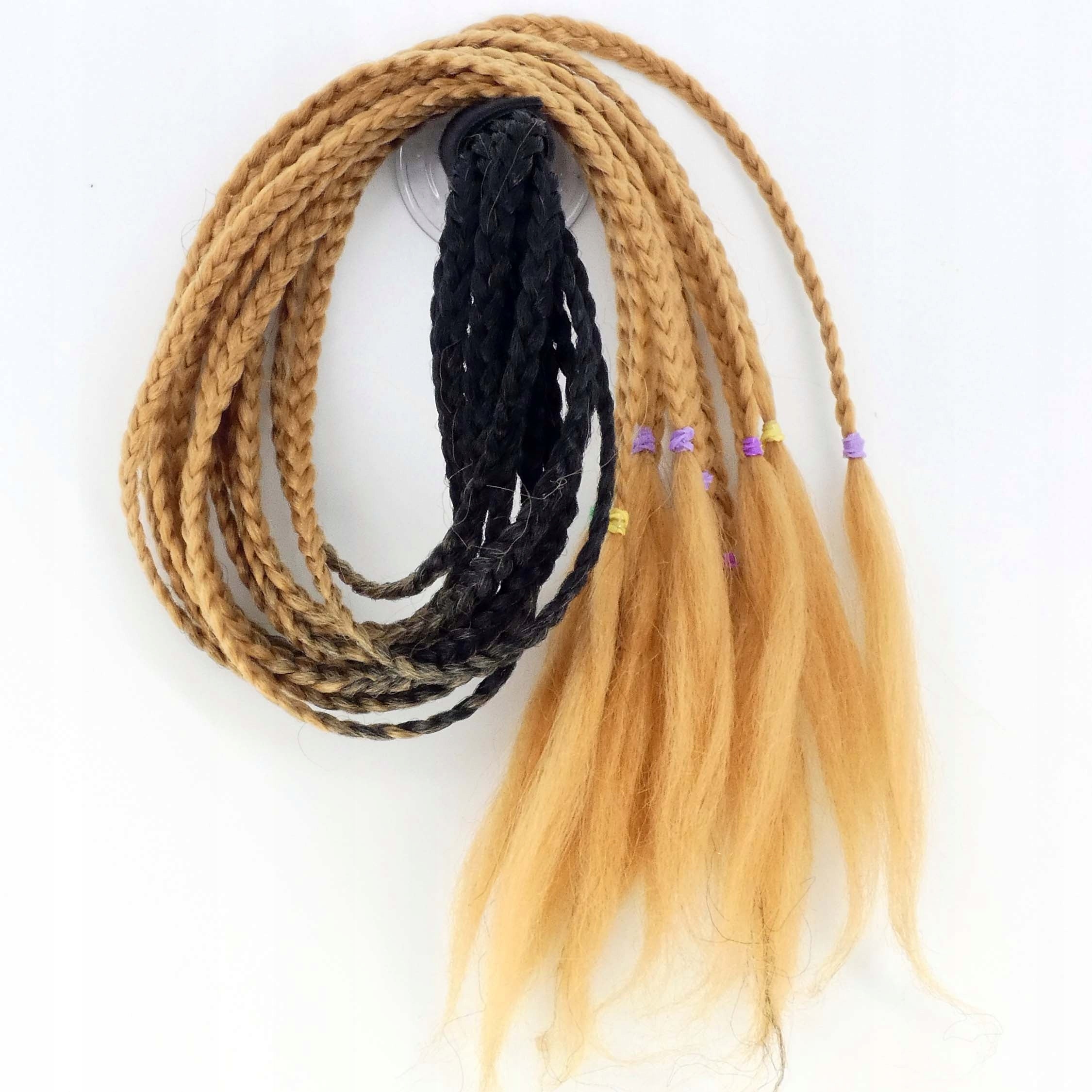 DECORATIVE BRAID FOR HELMET AFRO 68CM - SUCTION CUP MOUNT Manufacturer no brand