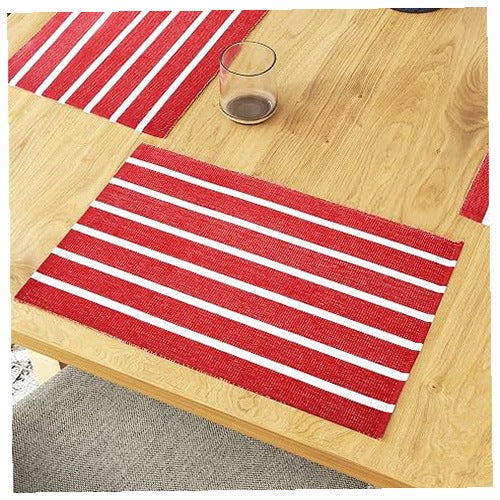 DECORATIVE COTTON DINING PADS FOR TABLE 48X33 CM SET OF 6