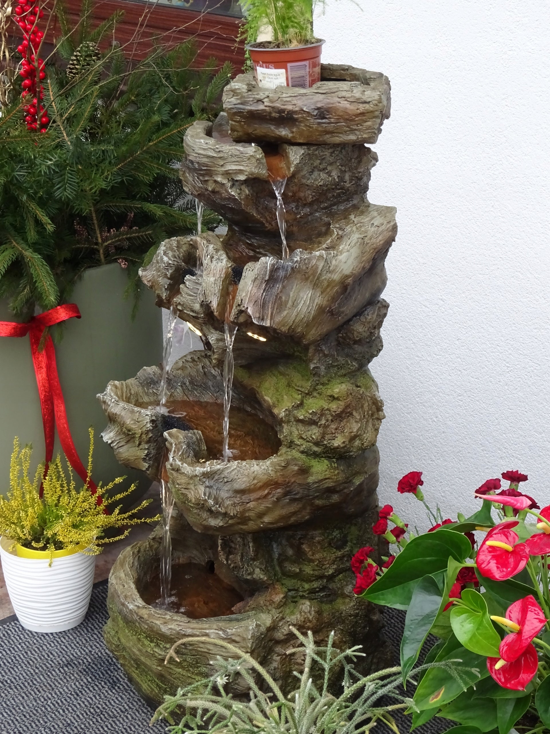 DECORATIVE GARDEN FOUNTAIN " WATER ROCKER " height 103 cm! LED axis! Manufacturer code FF3070