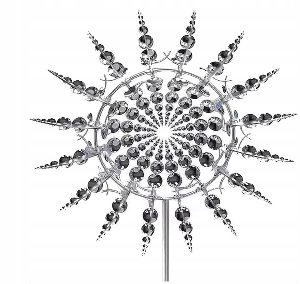 DECORATIVE GARDEN WINDMILL KINETIC METAL SPINNER ORNAMENT 3D SPINNER