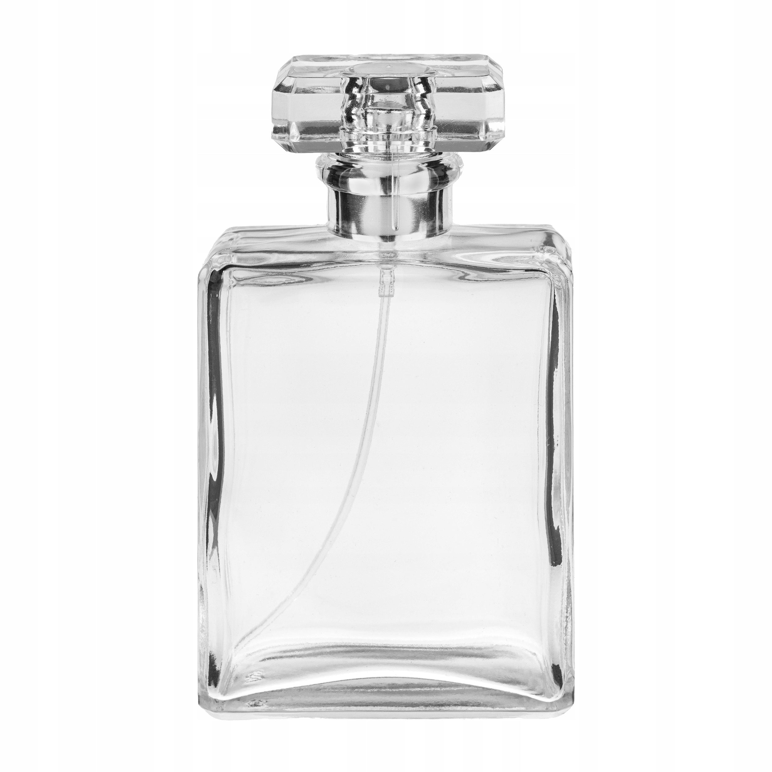 DECORATIVE GLASS BOTTLE FOR PERFUME ATOMIZER ALUMINIUM - 110 ML!