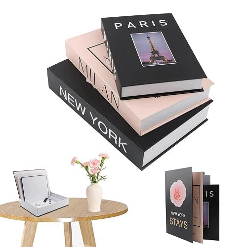 DECORATIVE HOME BOOKS CARDBOARD SET OF 3 GIFT MOVING