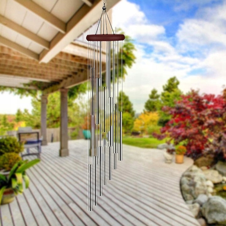 DECORATIVE ROTATING WIND CHIME HANGING 58 cm LENGTH 12 TUBE GONG Kind decoration