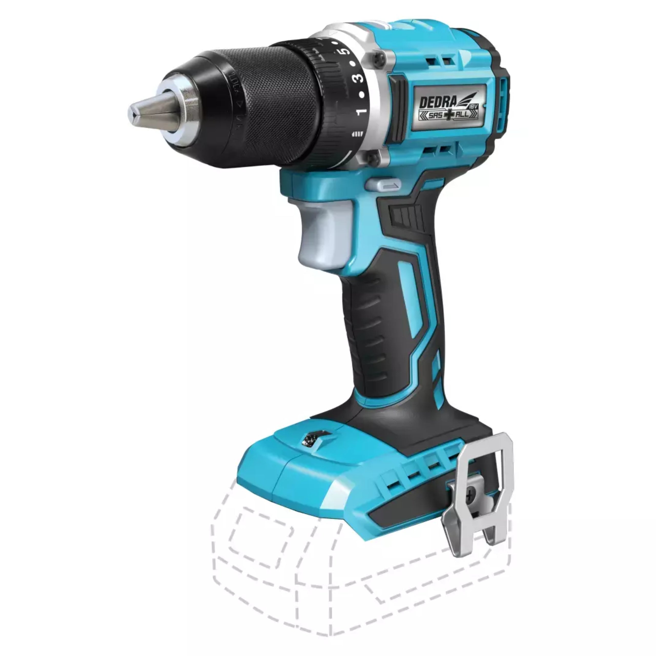 DEDRA BRUSHLESS CORDLESS DRILLING MACHINE DED7143 18V 50Nm Brand Dedra