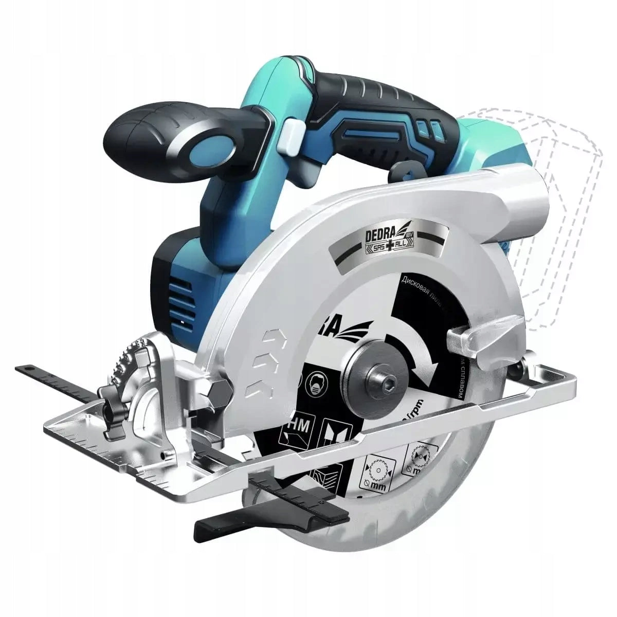 DEDRA DED7164 HAND SAW BATTERY FOR WOOD BRUSHLESS 18V SAS+ALL