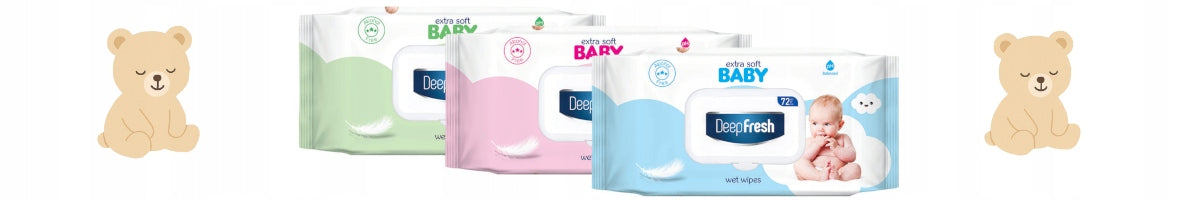 DEEP FRESH Baby Wet Wipes Blue 72pcs. Brand Deep Fresh