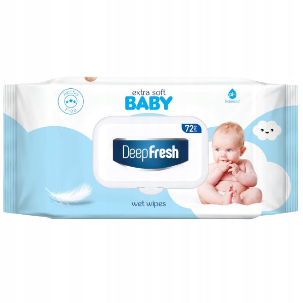 DEEP FRESH Baby Wet Wipes Blue 72pcs.