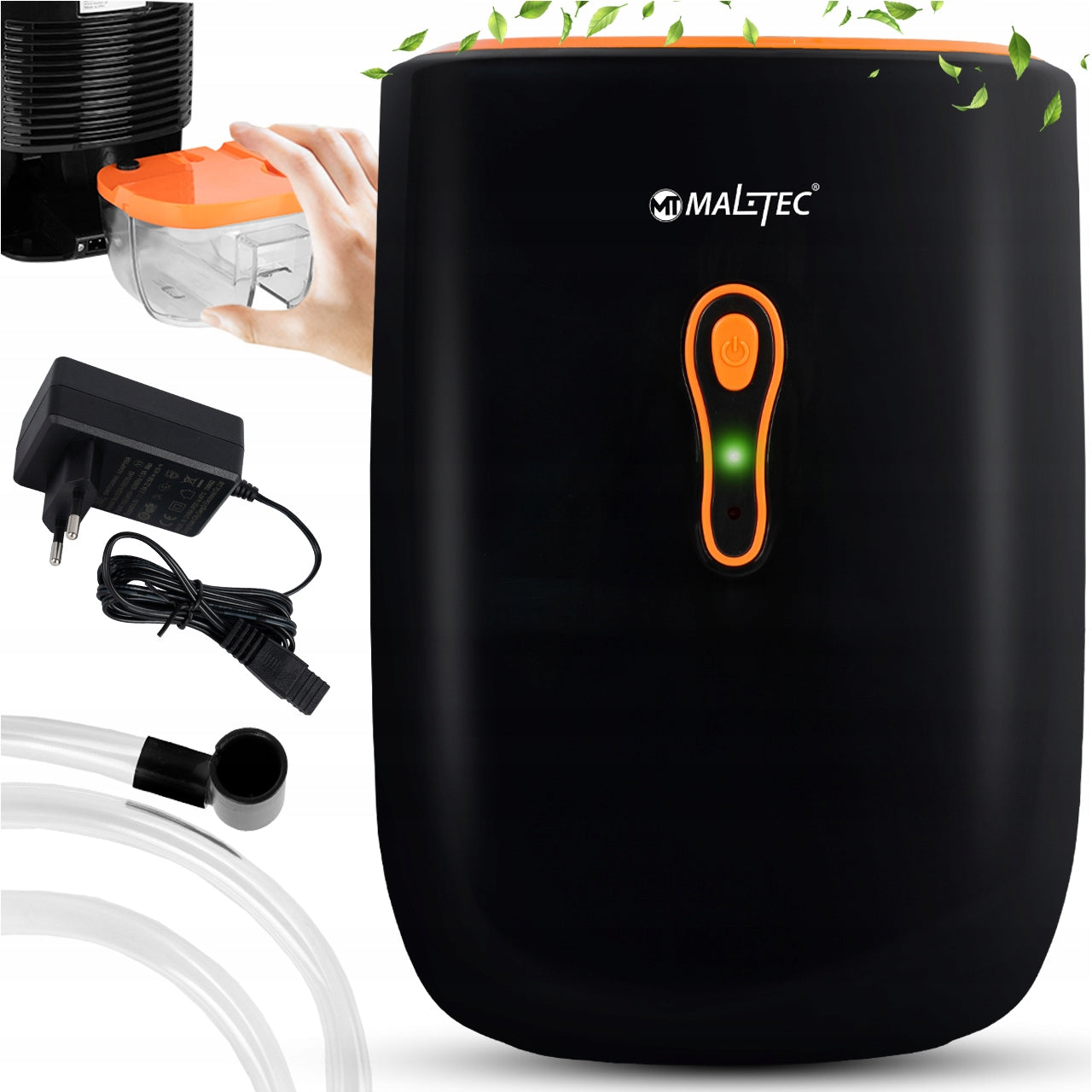 DEHUMIDIFIER MOISTURE ABSORBER QUIET EFFICIENT MALTEC 0,8L BLACK