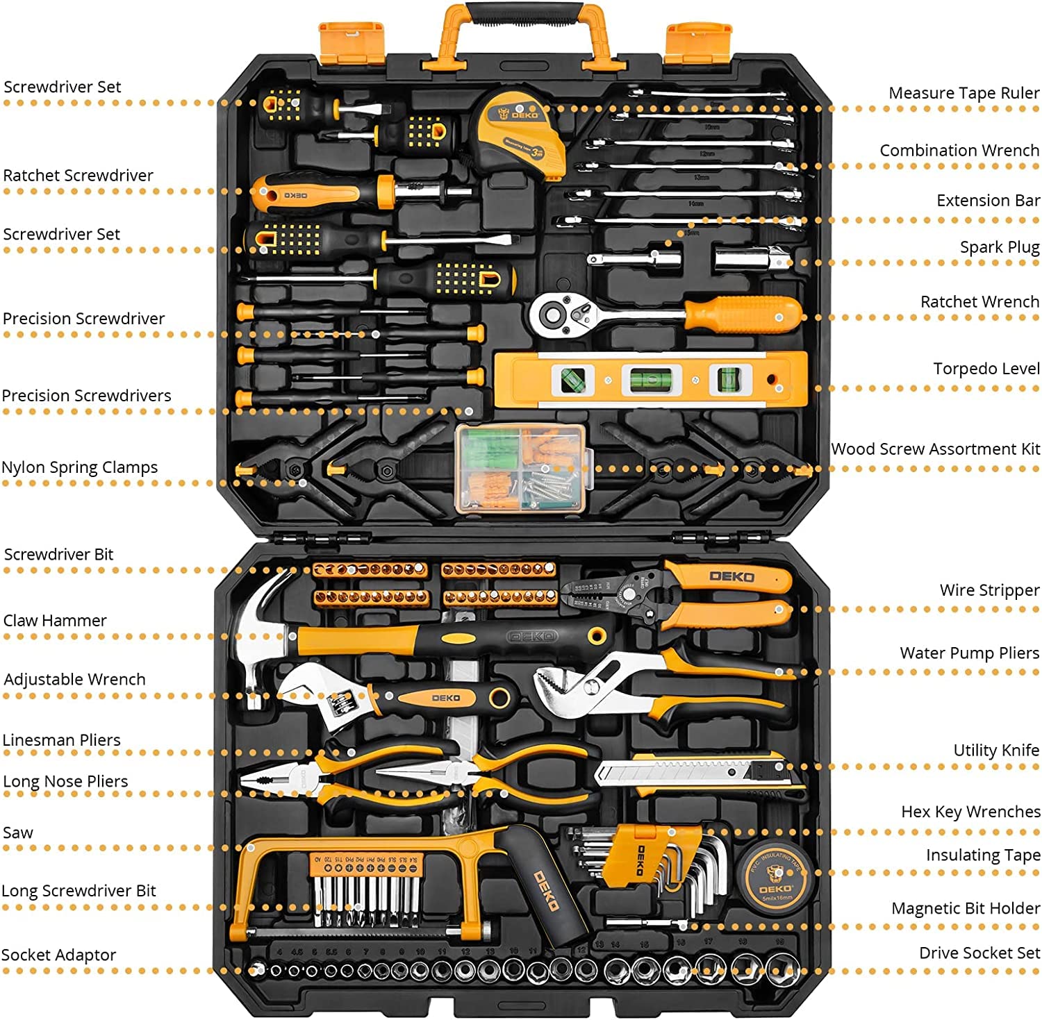 DEKO Toolkit 228 Elements For Home and Workshop Manufacturer code 711639932401