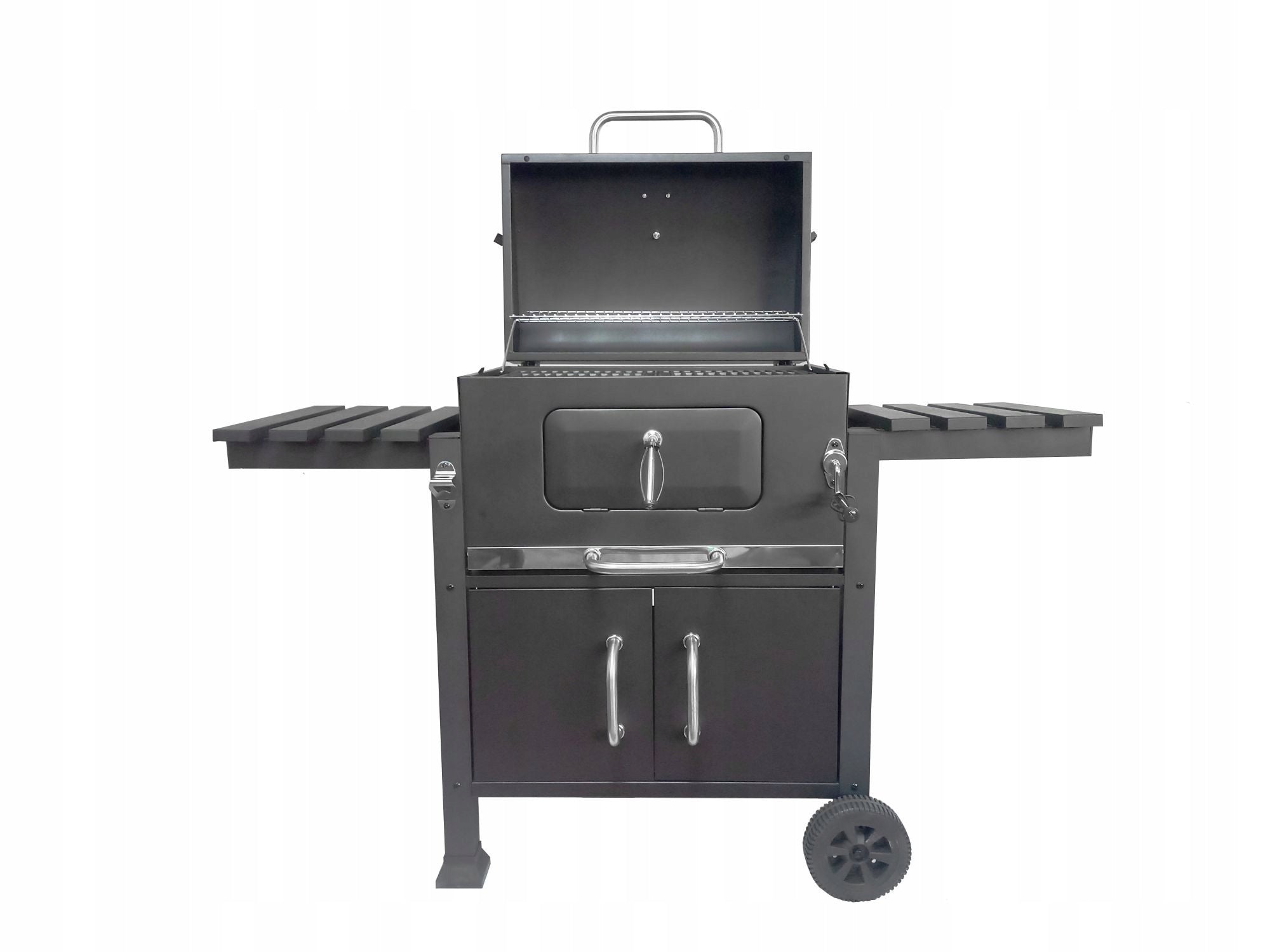DEKRAFT ANGULAR CHARCOAL GRILL WITH CAST IRON GRATE CABINET AND COVER!!! Grill depth 50 cm