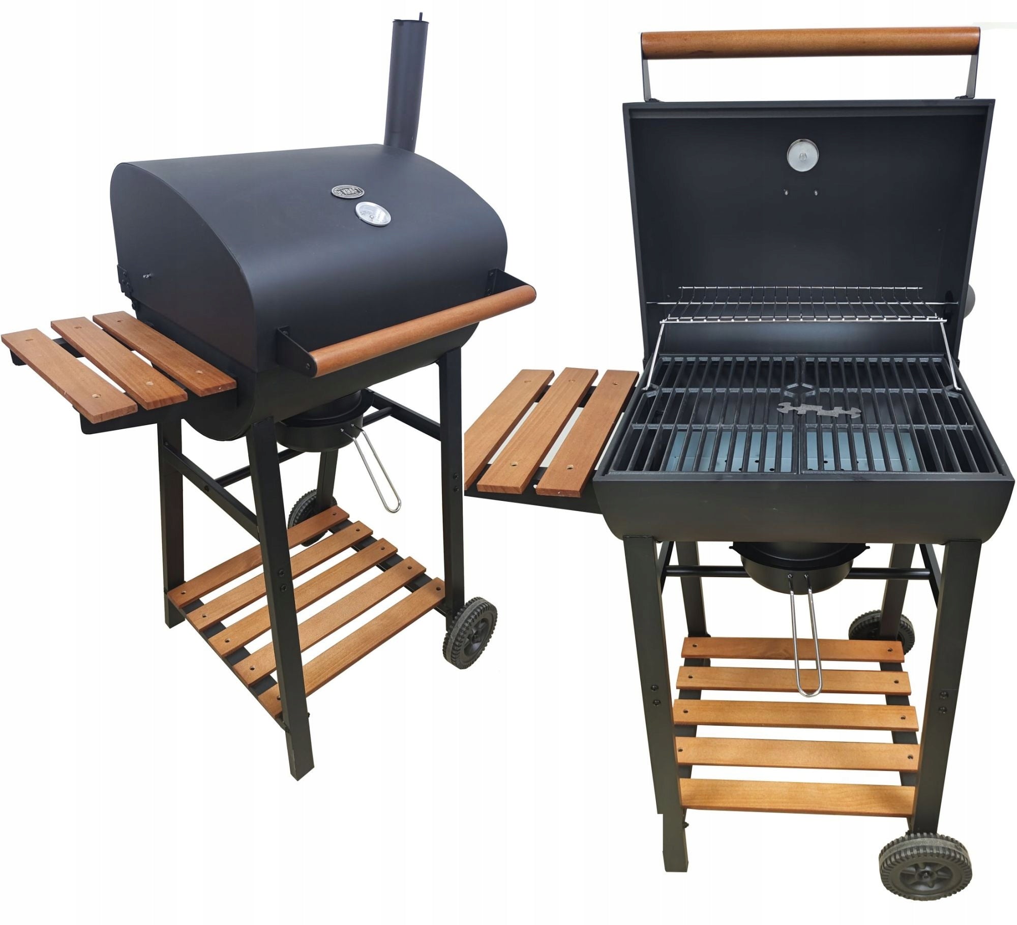 DEKRAFT CHARCOAL GRILL WITH CAST IRON GRATE ASHTRAY - CHIMNEY COVER Packaging status original