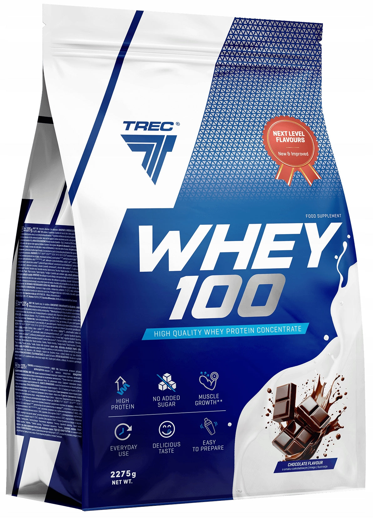 DELICIOUS PROTEIN WPC PROTEINS Trec Whey 100 2275g PER MASS STRENGTH SCULPTURE