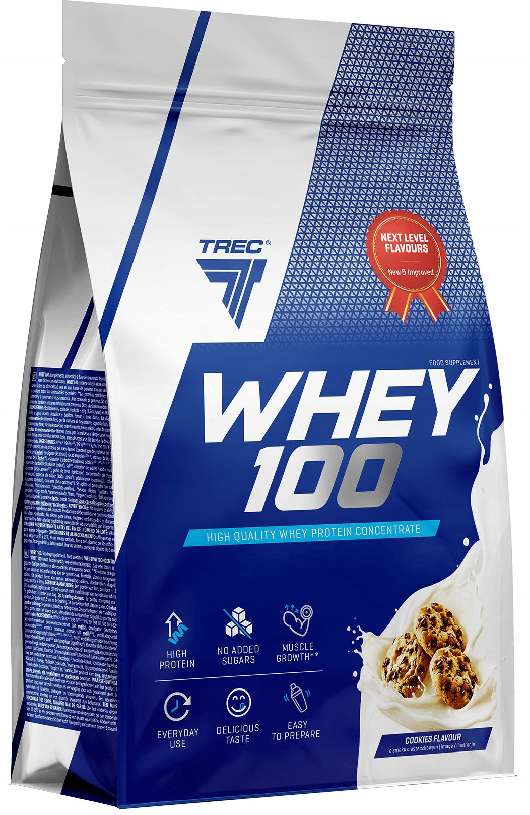 DELICIOUS PROTEIN WPC Trec Whey 100 900g PROTEINS FOR MASS MUSCLES FOR TRAINING Packaging status original