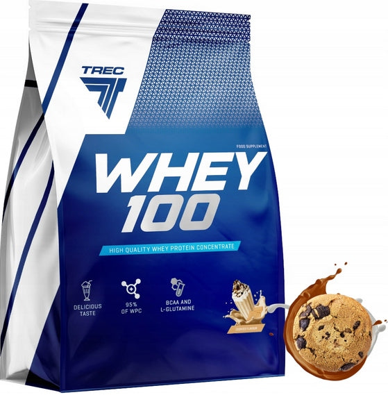 DELICIOUS PROTEIN WPC Trec Whey 100 900g PROTEINS FOR MASS MUSCLES FOR TRAINING