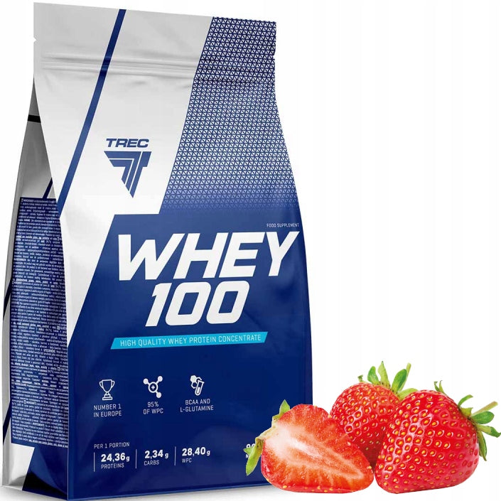 DELICIOUS PROTEIN WPC Trec Whey 100 900g PROTEINS FOR MASS MUSCLES FOR TRAINING