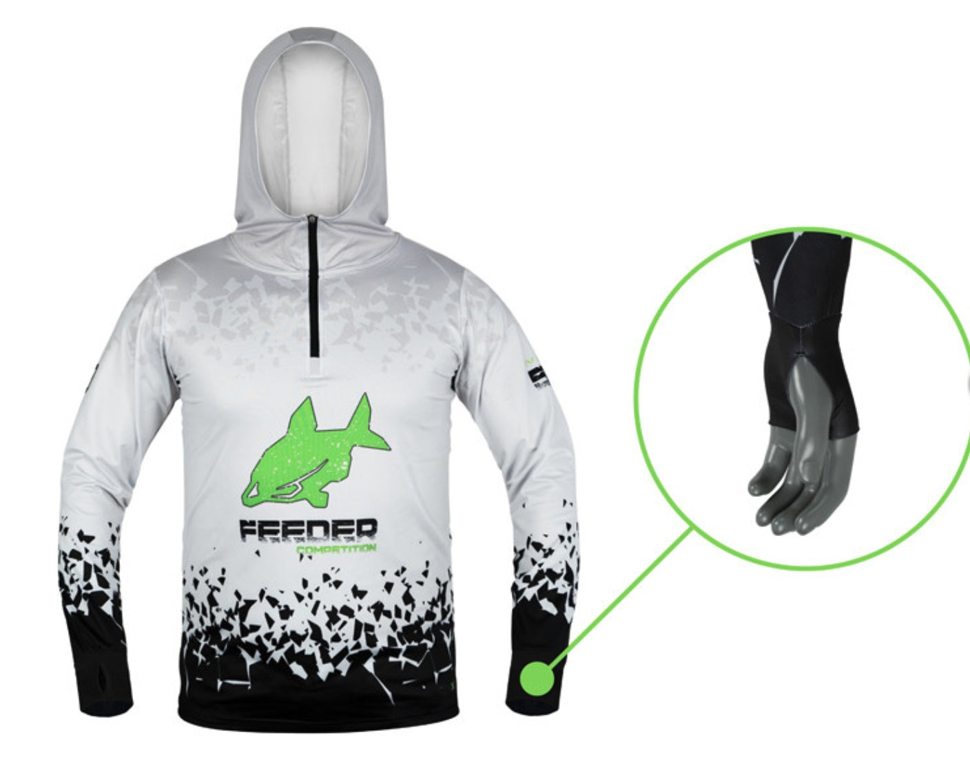 DELPHIN SWEATSHIRT ARMOR FEEDER UV 50+ REAXE SIZE L Color white
