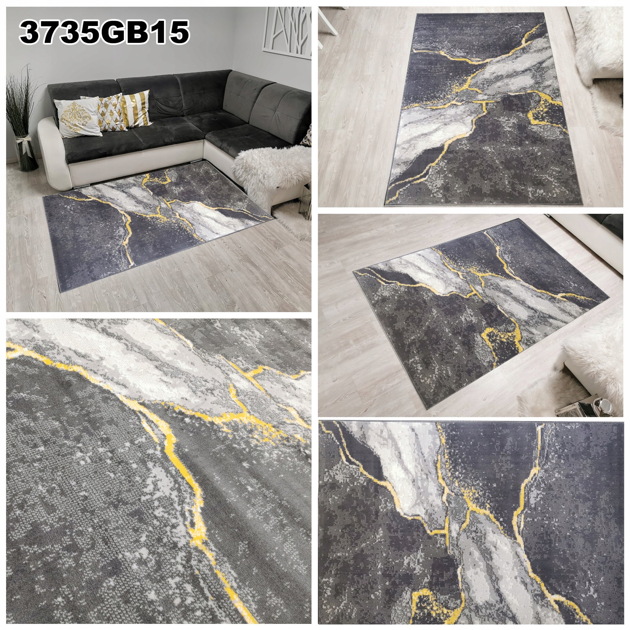 DENSE CONTEMPORARY CARPET 120x170 SOFT MIX OF DESIGNS Kind with short hair