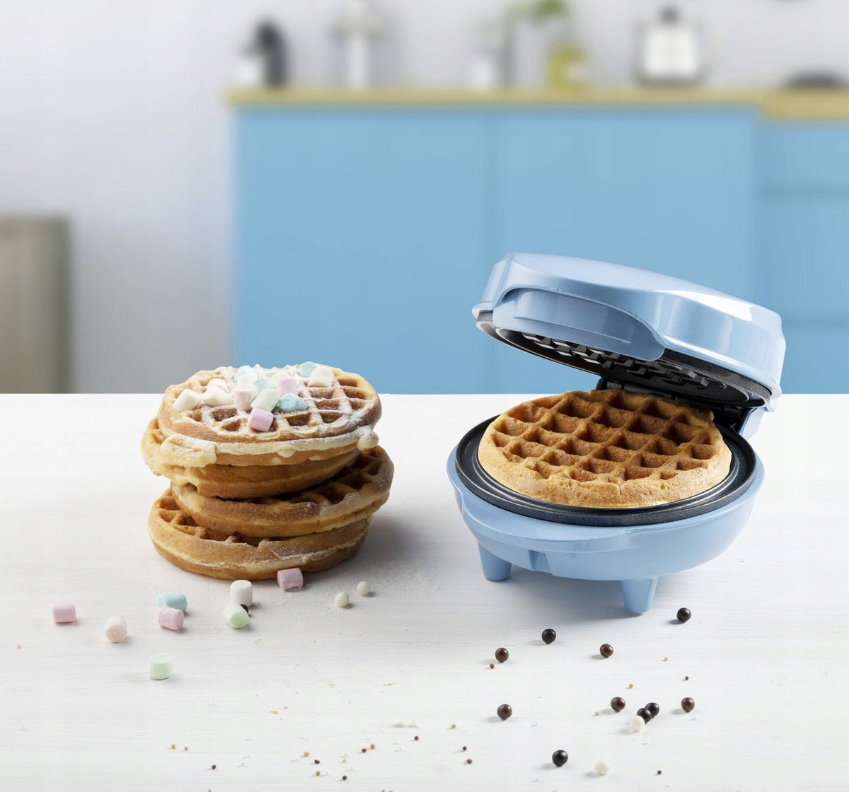 DESCRIPTION! Waffle iron Bestron AMW500B 550 W blue Brand Bestron