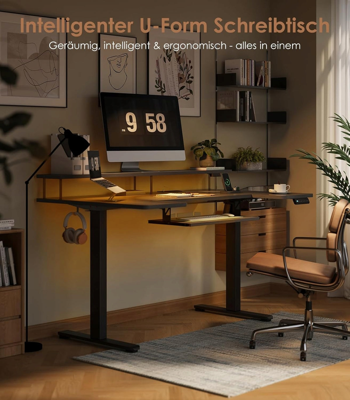 DESK ADJUSTABLE ELECTRIC DURABLE WITH MEMORY GAMING LED STABLE Manufacturer code BIURKO GAMINGOWE REGULOWANE ELEKTRYCZNIE 120