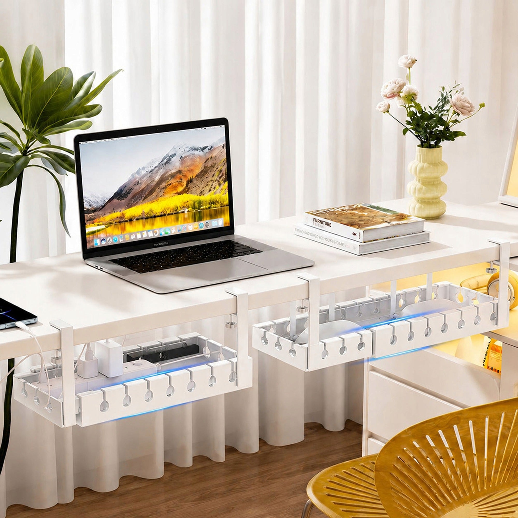 DESK CABLE ORGANIZER ADJUSTABLE CABLE SHELF STRIP GRILLE Manufacturer code 0200220