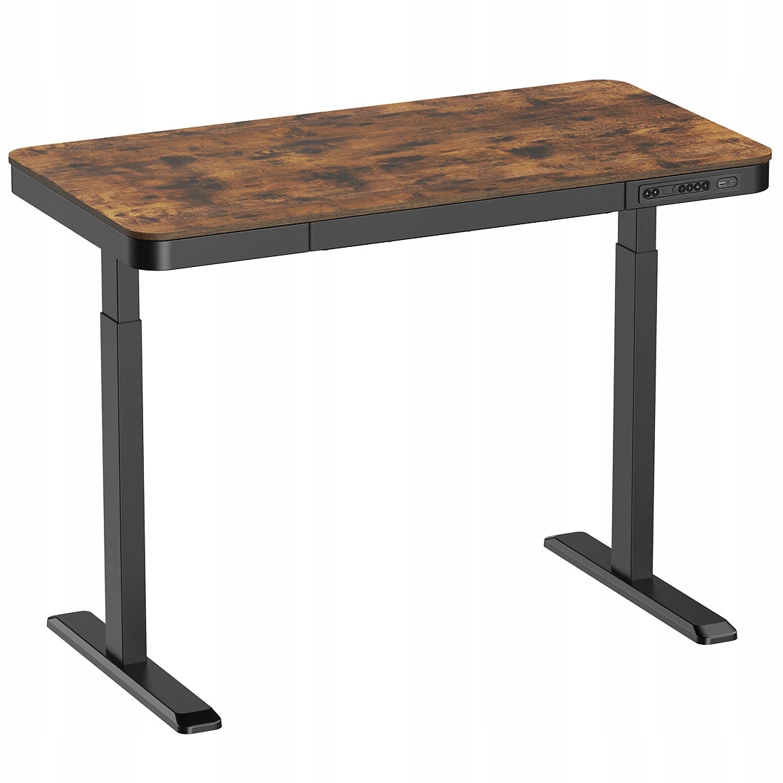 DESK Electrically ADJUSTABLE 120x60 Retro Wood Astrid USB Charging