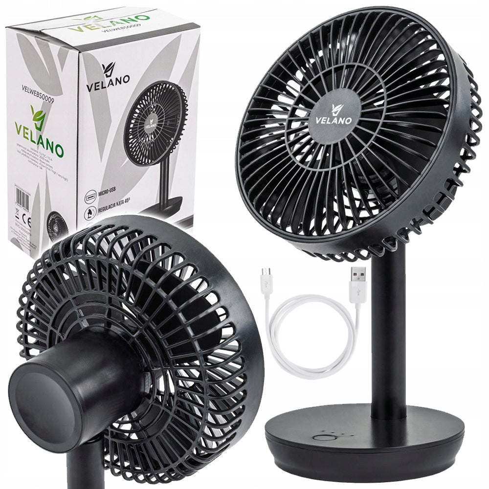 DESK FAN CORDLESS WIRELESS TABLE FAN QUIET