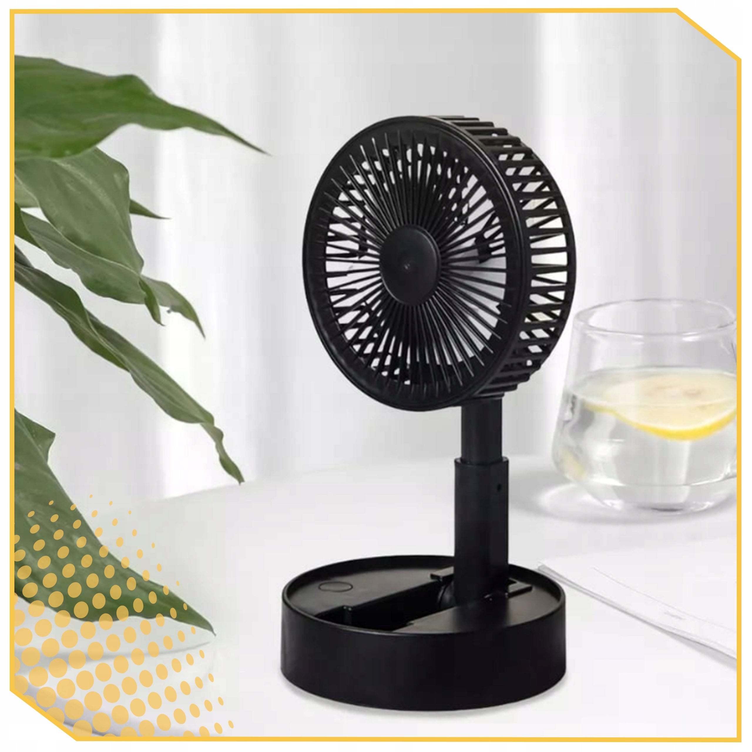 DESK FAN MINI WIRELESS FOLDING ADJUSTABLE Functions oscillation tilt angle adjustment