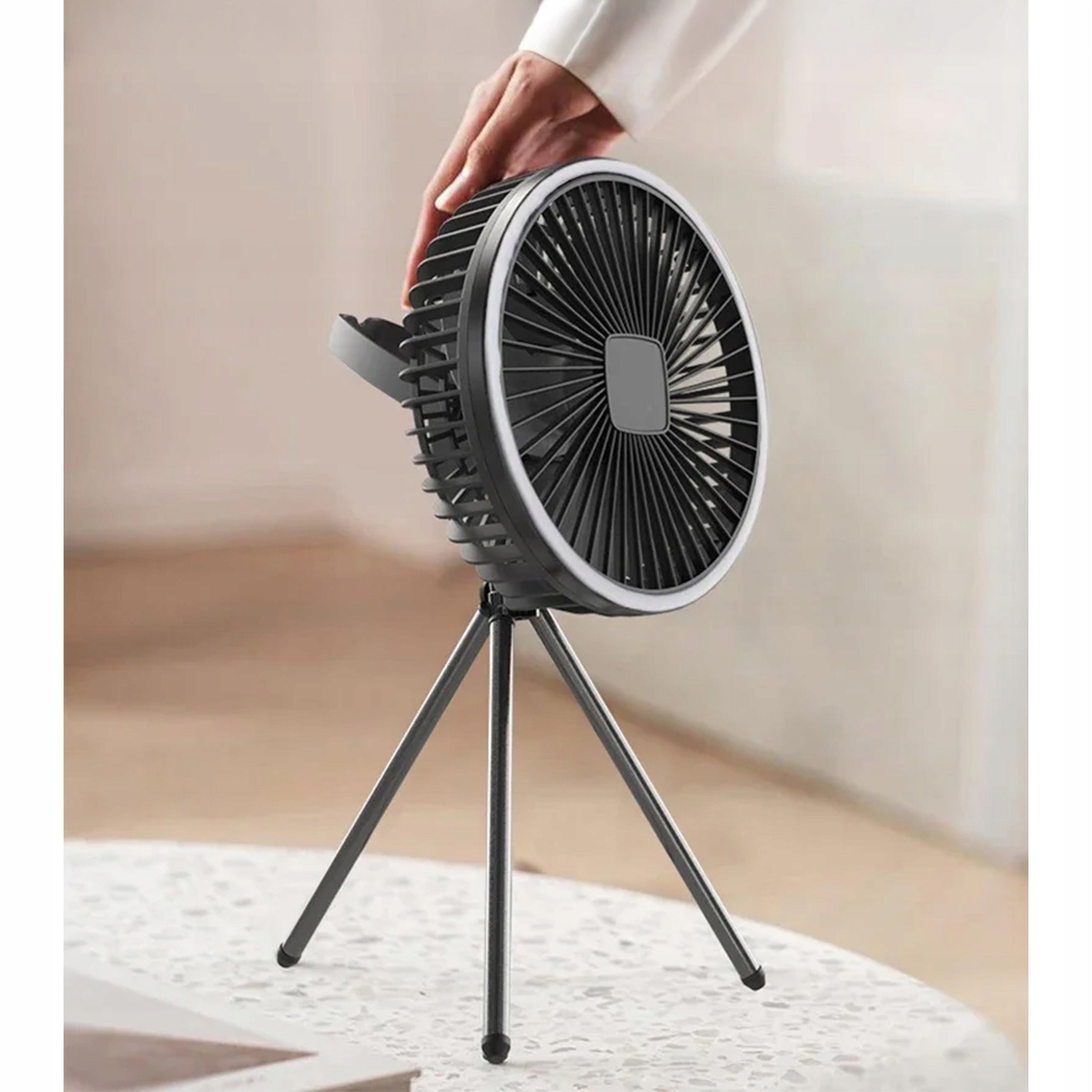 DESK FAN PORTABLE 3 GEARS QUIET BACKLIGHT STAND HANDLE Brand no brand
