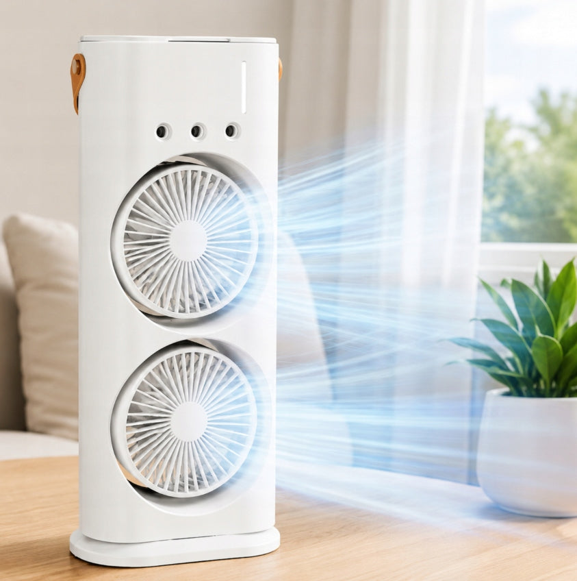 DESK FAN PORTABLE 4IN1 USB WATER AIR CONDITIONER Packaging status original