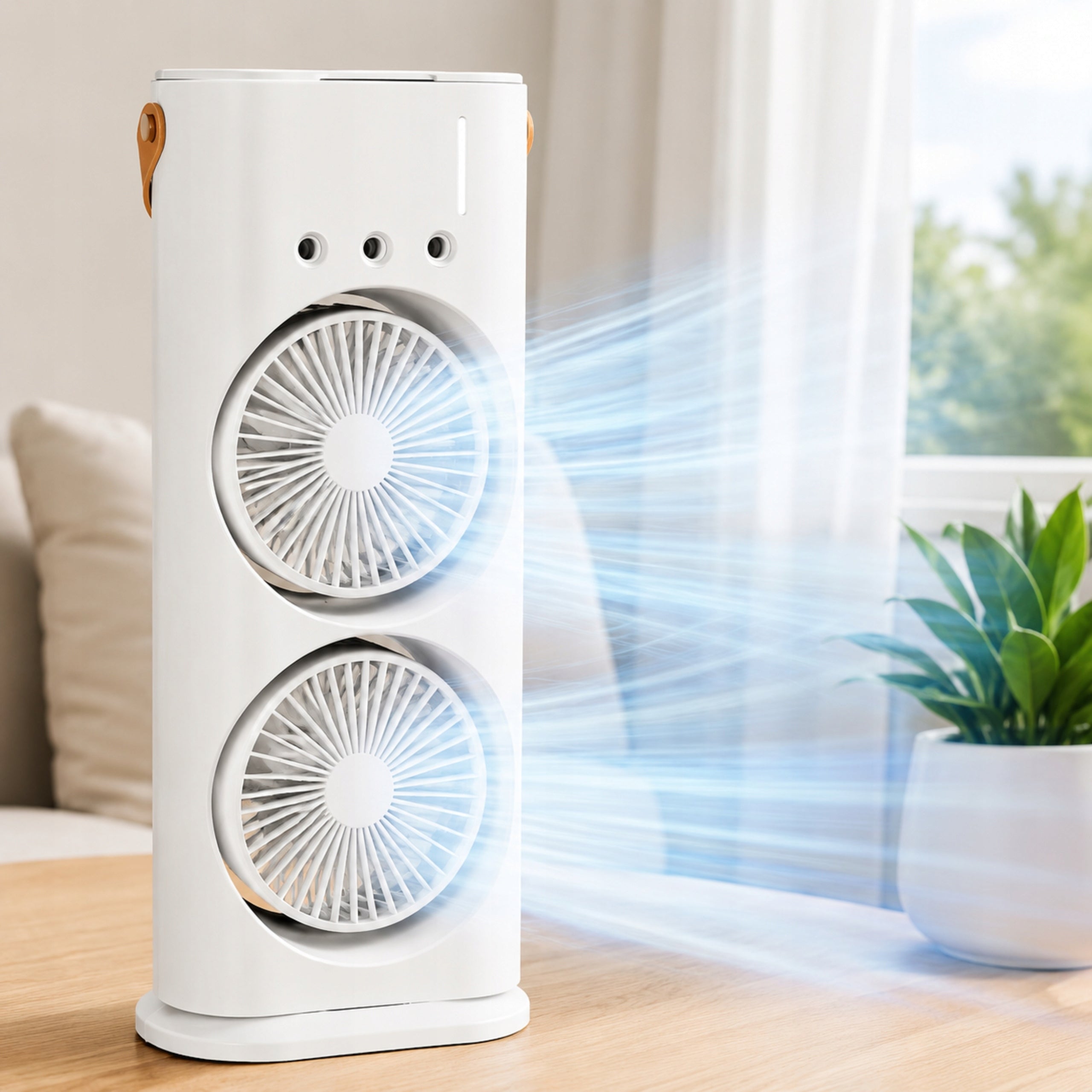 DESK FAN PORTABLE 4IN1 WATER AIR CONDITIONER USB REMOTE CONTROL Packaging status original